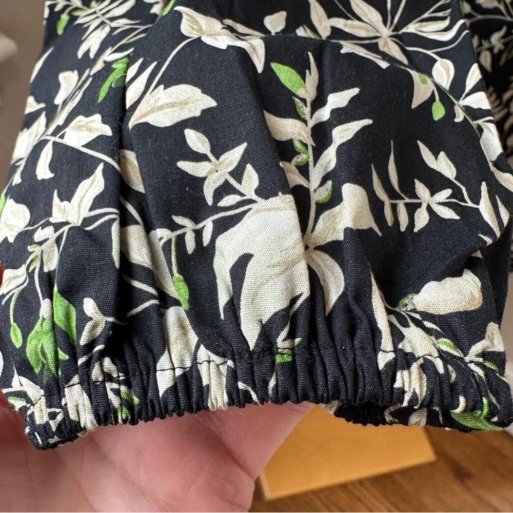 NWT Tuckernuck Women’s Cotton Preppy Floral Verdant Iris Avalon Blouse XXS - Picture 6 of 13